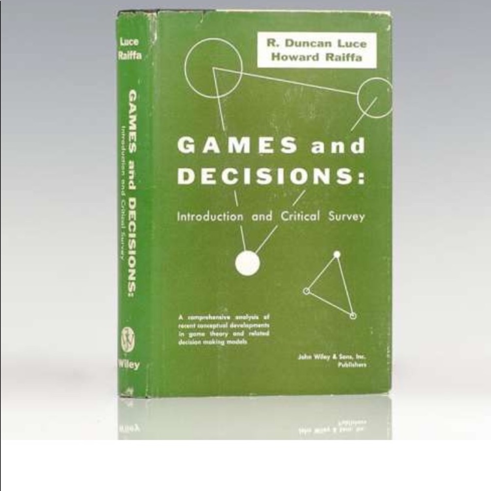 “Games and Decisions” Hardback book vintage